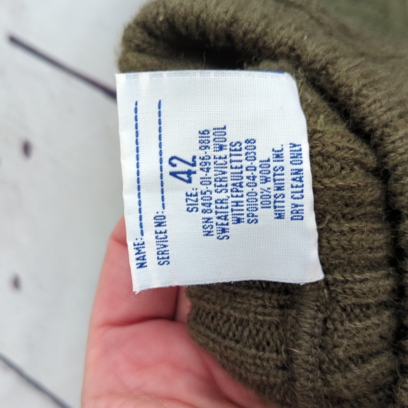 DSCP Valor Collection Wool Sweater, pullover, military, army olive green, sz 42 - Picture 13 of 13